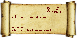 Kész Leontina névjegykártya